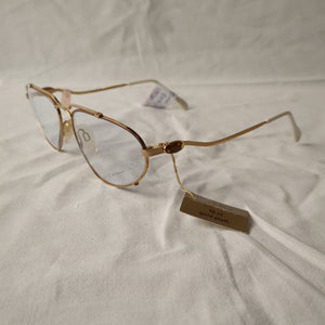 128. Damenbrille von Q hunnius design 24 Karat vergoldet