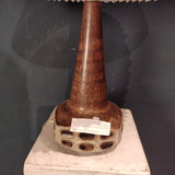 Tischlampe mit Keramik Fuß smuk retro Keramik Lampe Nr. 6208 produceret hos Michael Andersen m.a&s Bornholm of Designer af Marianne Starck.