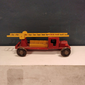 Holzspielzeug Feuerwehr Leiterwagen+
