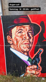 gemaltes Filmplakat "Die schwarze Hand der Mafia" Film noir Amerika 50er Jahre