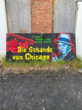 Gemaltes Filmplakat: Die Schande von Chicago - The scarface mob - mafiafilm