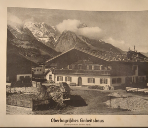 (379) Schulrollkarte, Vier typische deutsche Wohnhäuser, 30er Jahre