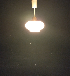 Deckenlampe Glas/ Kupfer  /