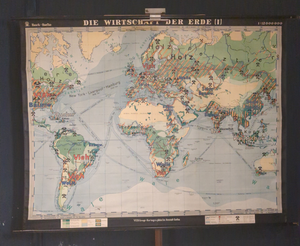 (544) Schulrollkarte, Die Wirtschaft der Erde - DDR 60er Jahre