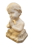 2024-09-10 Junge, betend / Alabasterbüste / kleine Skulptur / Bares für Rares