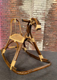 2024-04-15 Schaukelpferd / Rattan Rocking Chair / midcentury / bamboo /Bares für Rares