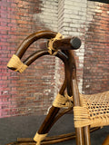 2024-04-15 Schaukelpferd / Rattan Rocking Chair / midcentury / bamboo /Bares für Rares