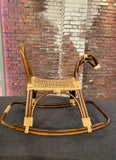 2024-04-15 Schaukelpferd / Rattan Rocking Chair / midcentury / bamboo /Bares für Rares