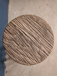 Hocker Metall/ Holzsitzfläche  /