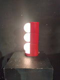 Lampe 3 flammig Rot 70er Jahre  /