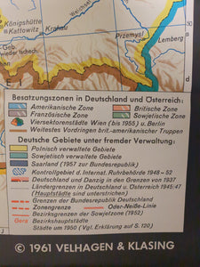 (597) Schulrollkarte, Mitteleuropa seit dem zweiten Weltkrieg  /