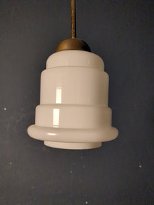 Deckenlampe weiß 30er Jahre   /