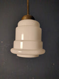 Deckenlampe weiß 30er Jahre   /