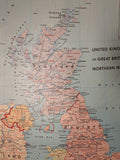 (0068) Schulrollkarte ,The British Isles - Großbritannien, England  /x
