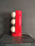 Lampe 3 flammig Rot 70er Jahre  /