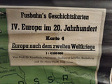 (596) Schulrollkarte, Europa im 20. Jahrhundert vor dem 1. Weltkrieg und dem 2. Weltkrieg /x