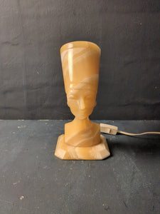Lampe in Büsten Form der Nofretete aus Onyx   /