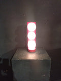 Lampe 3 flammig Rot 70er Jahre  /