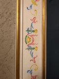 Spiegel mit Holzrahmen mid century Facetten Schliff /
