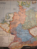 (597) Schulrollkarte, Mitteleuropa seit dem zweiten Weltkrieg  /
