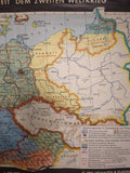 (597) Schulrollkarte, Mitteleuropa seit dem zweiten Weltkrieg  /