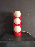 Lampe 3 flammig Rot 70er Jahre  /
