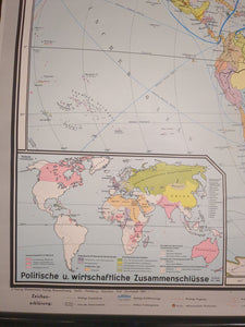(514) Schulrollkarte, Die Staaten der Erde 1964