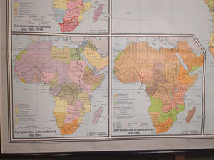 (595) Schulrollkarte, Afrika von der Kolonisation bis zur Unabhängigkeit   /