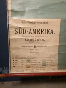 (180) Schulrollkarte, Südamerika ca. 20er Jahre