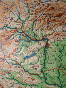 (149) Schulrollkarte, Donauraum und Balkan Halbinsel