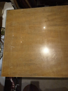 Schreibtisch mit Glasplatte  /