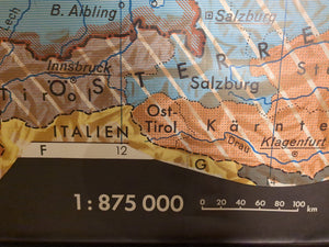 (597) Schulrollkarte, Mitteleuropa seit dem zweiten Weltkrieg  /