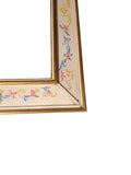 Spiegel mit Holzrahmen mid century Facetten Schliff /