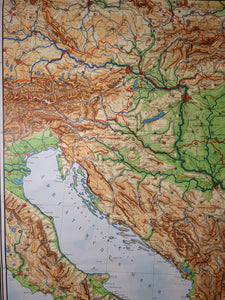 (149) Schulrollkarte, Donauraum und Balkan Halbinsel