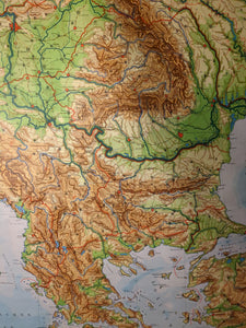 (149) Schulrollkarte, Donauraum und Balkan Halbinsel