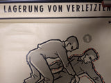 2024-07-24 (0613)  Schulrollkarte, Erste Hilfe Lagerung bei Verletzten / 60er Jahre / Bares für Rares Vintage
