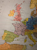 (0622) Schulrollkarte ,Europa Staaten    /x