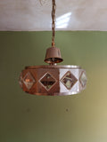 Deckenlampe dänisch Messing Glas