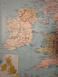 (0068) Schulrollkarte ,The British Isles - Großbritannien, England  /x