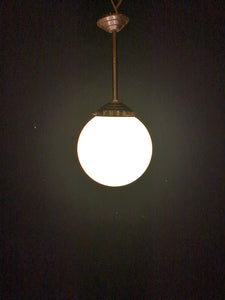 Deckenlampe Kugelform weiß 30er Jahre  /