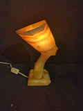 Lampe in Büsten Form der Nofretete aus Onyx   /