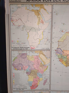 (595) Schulrollkarte, Afrika von der Kolonisation bis zur Unabhängigkeit   /