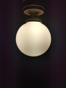 Deckenlampe Kugelform weiß 30er Jahre  /