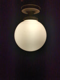 Deckenlampe Kugelform weiß 30er Jahre  /