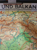 (149) Schulrollkarte, Donauraum und Balkan Halbinsel