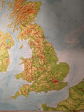 (0110) Schulrollkarte,Britische Inseln  /x