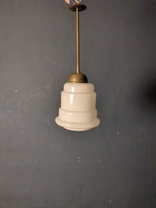 Deckenlampe weiß 30er Jahre   /