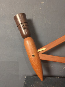 Wandlampe Scherenlampe Teakholz 60er Jahre Dänemark  /