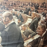 (0019) Schulrollkarte, Eine Reichstagssitzung Original 30er Jahre  /x