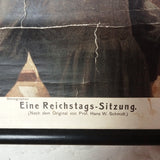 (0019) Schulrollkarte, Eine Reichstagssitzung Original 30er Jahre  /x